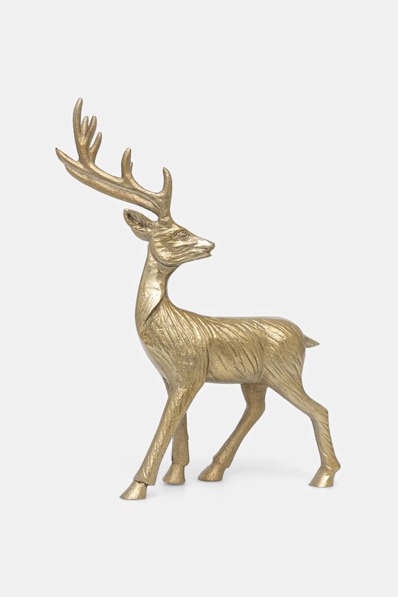 Figurka dekoracyjna - renifer RW25-DEU838 złoty RW25
