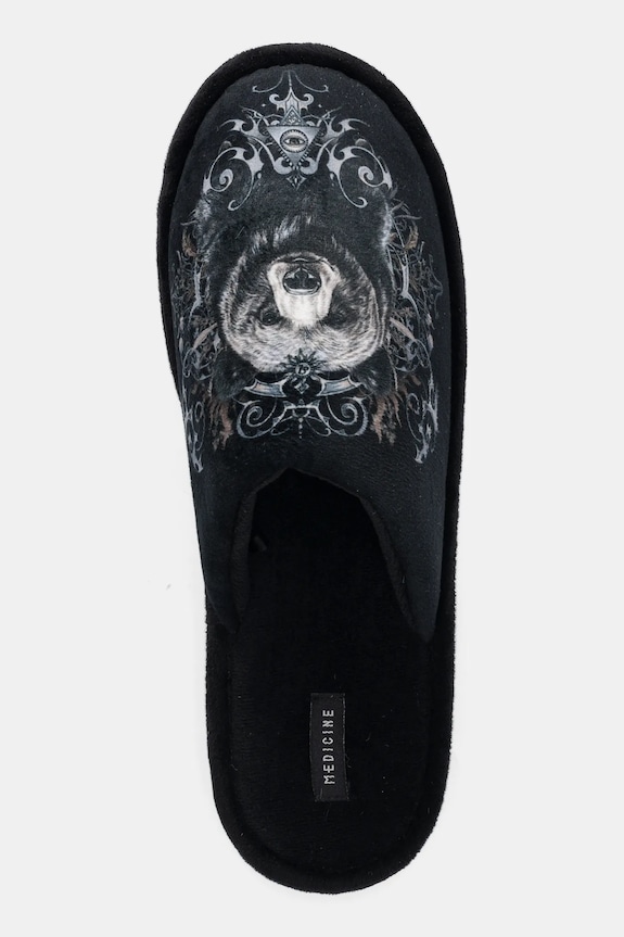 Papuče s potlačou RW25-KAM500 čierna