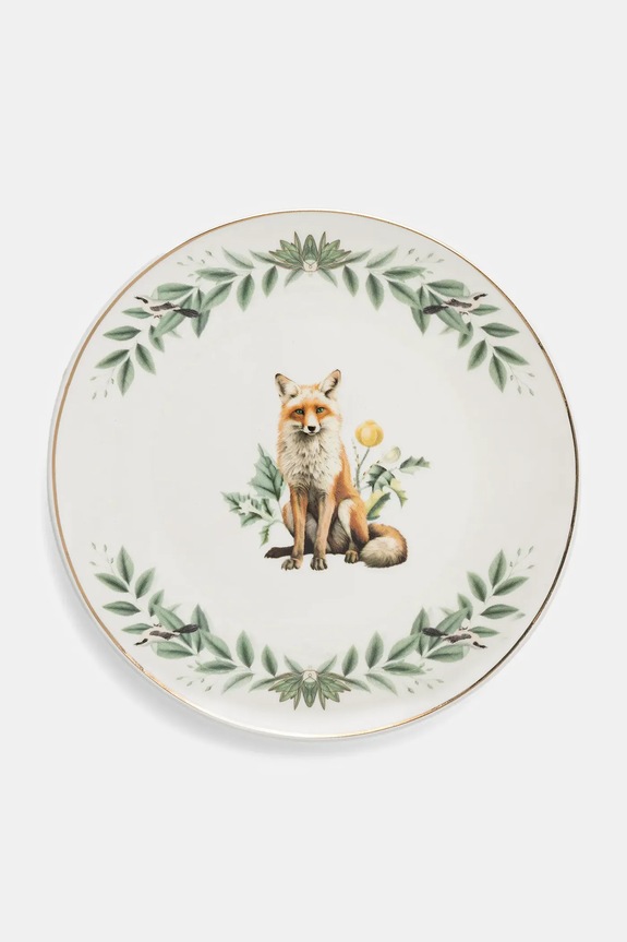 Talerz porcelanowy z ozdobnym wzorem RW25-KBU609 biały RW25