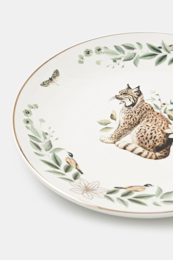 Kuchyňa a jedáleň Dezertný tanier s ozdobným vzorom RW25-KBU621 biela