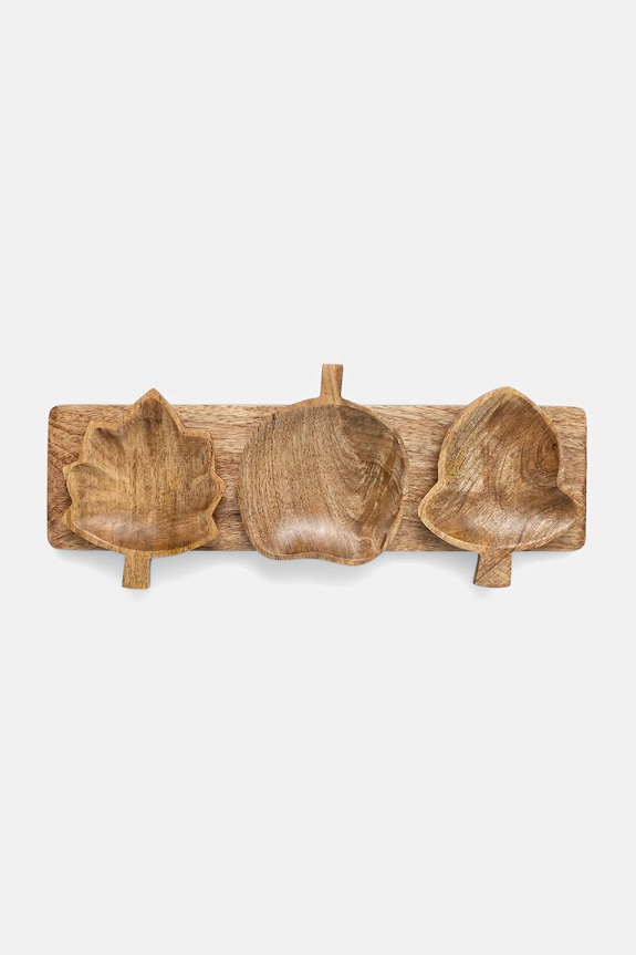 Taca do serwowania drewniana (3-pack) RW25-KBU632 brązowy RW25