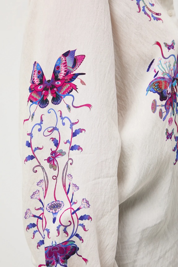 Koszula damska wzorzysta z wiskozą RW25-KDD054