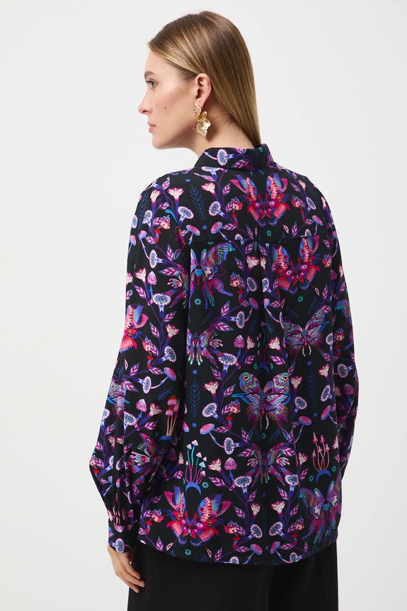 Odzież Koszula damska wzorzysta z wiskozą RW25-KDD054 multicolor