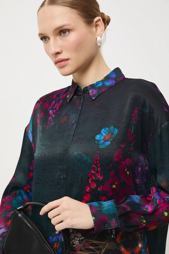 Koszula damska z kolekcji Narodowy Instytut Fryderyka Chopina x Medicine RW25-KDD750 turkusowy