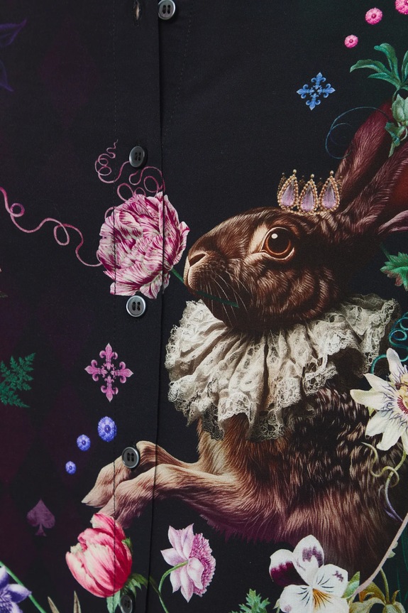 Koszula damska z wiskozy wzorzysta RW25-KDD902 multicolor