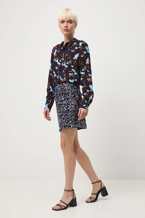 Koszula damska z wiskozy wzorzysta RW25-KDDA03 multicolor RW25