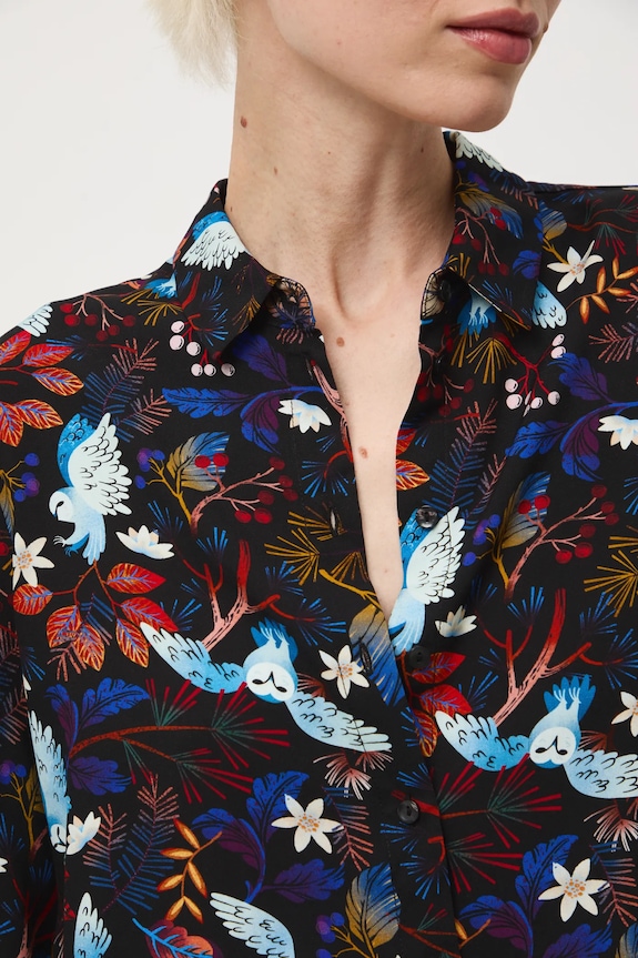 Koszula damska z wiskozy wzorzysta RW25-KDDA03 multicolor