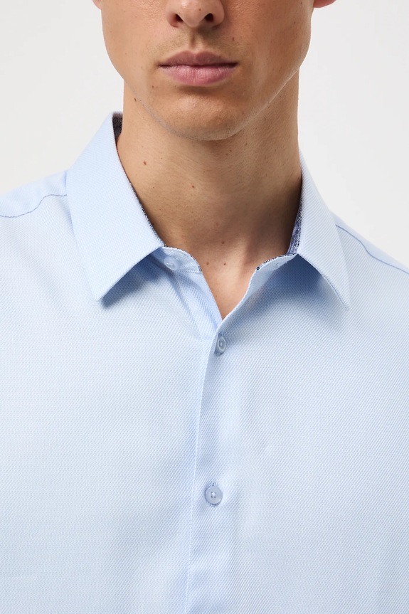 Medicine camicia in cotone RW25-KDM030 blu