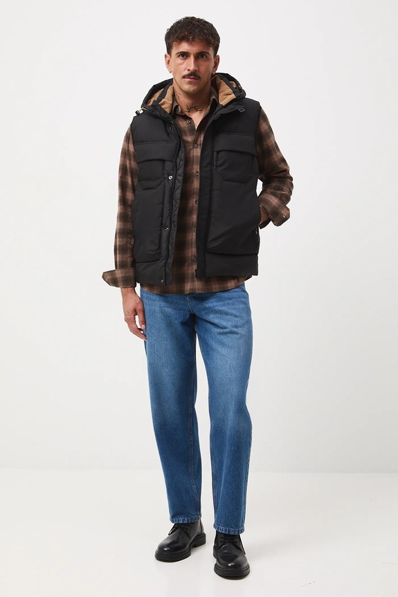 Koszula bawełniana męska z kołnierzykiem button-down w kratę RW25-KDM409 multicolor RW25