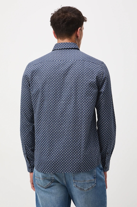 Koszula bawełniana męska z kołnierzykiem button-down RW25-KDM502 multicolor RW25