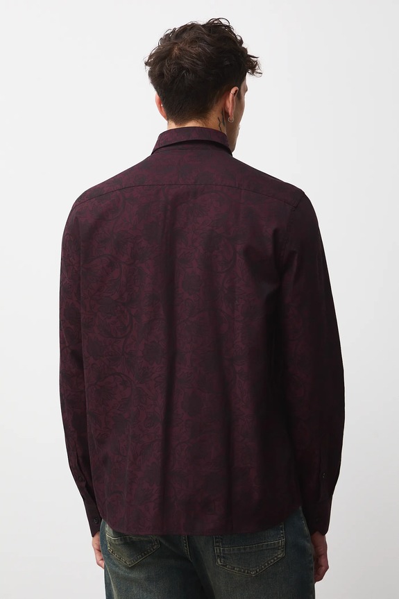 Medicine camicia in cotone granata RW25-KDMB21