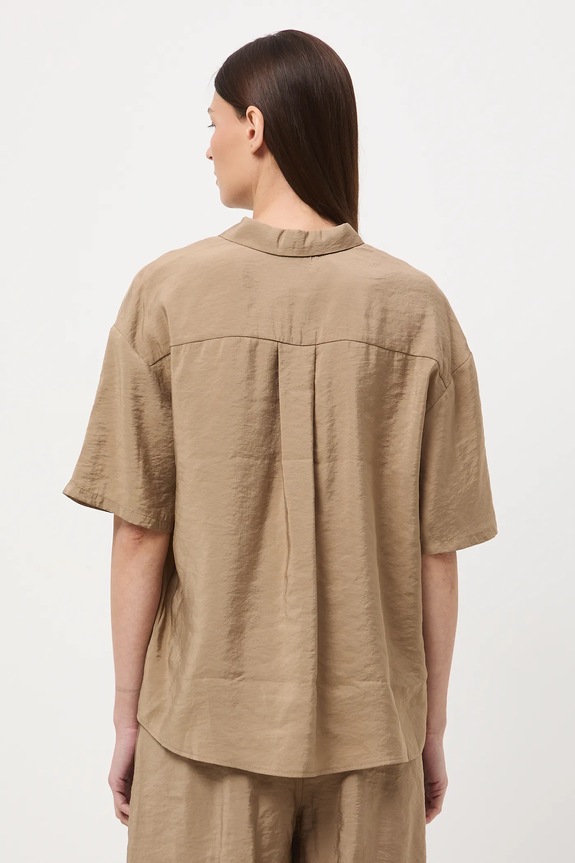 Odzież Koszula damska gładka z modalem RW25-KKD103 beżowy