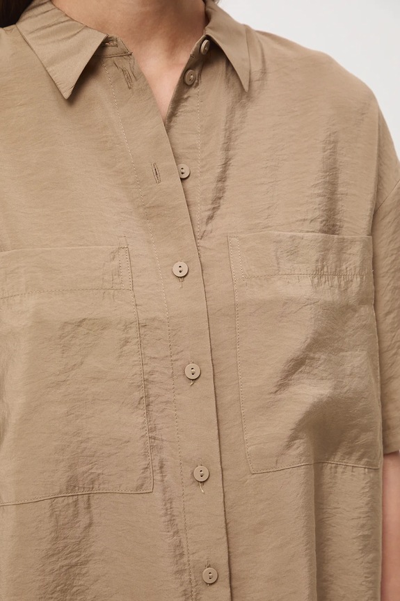 Koszula damska gładka z modalem RW25-KKD103 beżowy