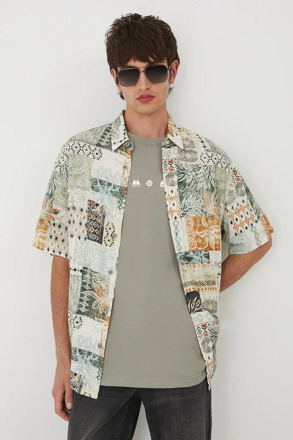 Medicine cămașă scurt multicolor RW25-KKM202