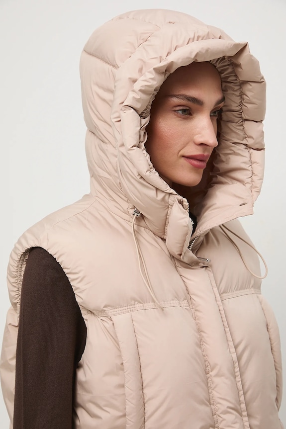 Kamizelka damska pikowana beżowy RW25-KMD300