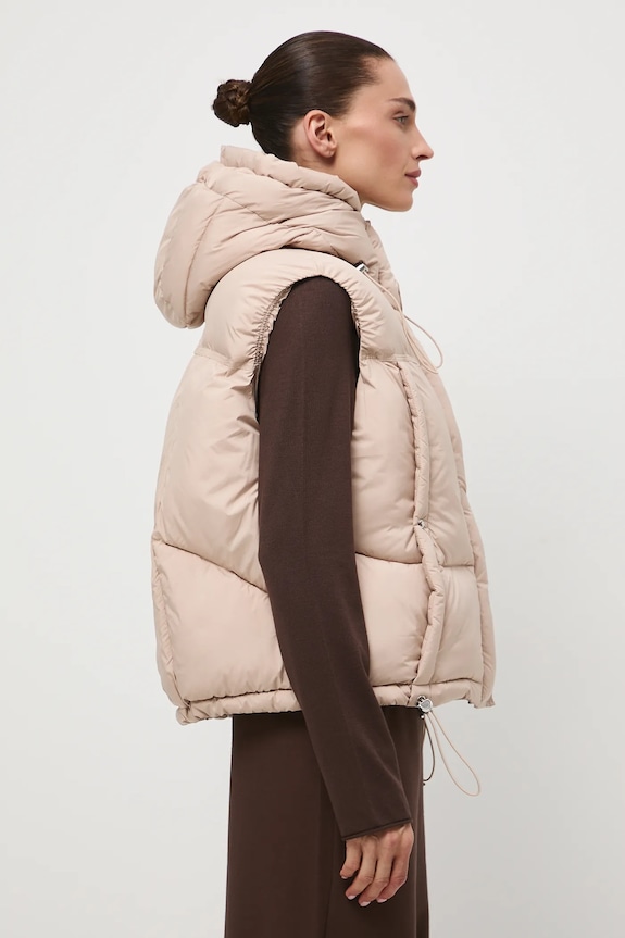 Kamizelka damska pikowana RW25-KMD300 beżowy