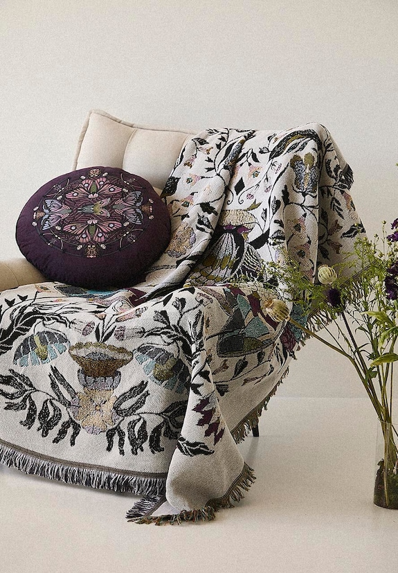 Koc żakardowy wzorzysty 160 x 130 cm multicolor RW25-KOU400