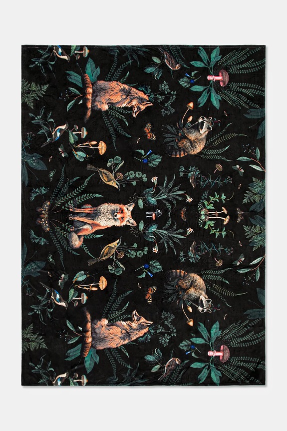 Deka ze vzorovaného fleecu 160 x 220 cm vícebarevná RW25-KOU604