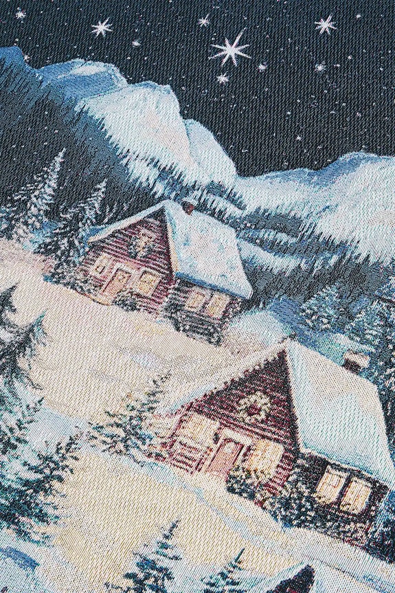 Sypialnia Koc żakardowy wzorzysty 130 x 180 cm RW25-KOU800 granatowy