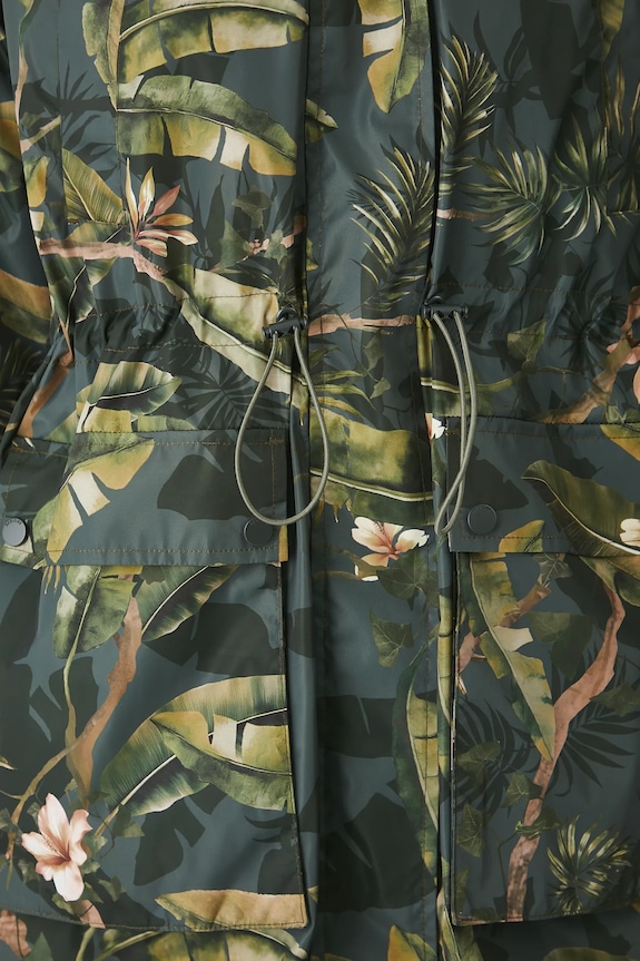 Parka damska oversize wzorzysta RW25-KPD101 multicolor