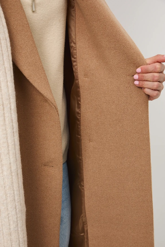 Kabát s prímesou vlny bez vzoru RW25-KPD600