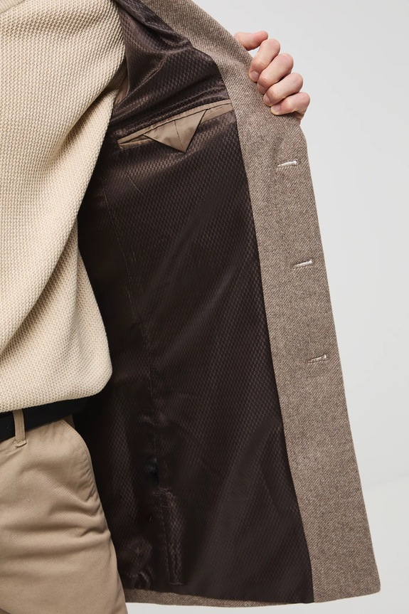 Płaszcz z domieszką wełny męski RW25-KPM501