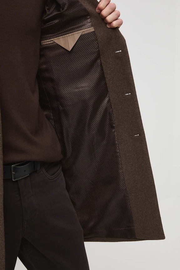 Płaszcz z domieszką wełny męski RW25-KPM501