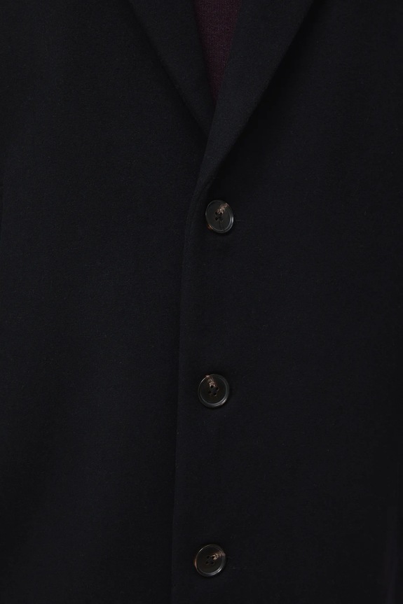 Płaszcz z domieszką wełny męski gładki RW25-KPM507