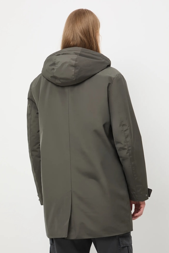 Parka męska gładka RW25-KPM810 zielony RW25
