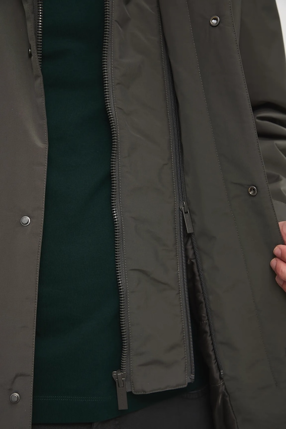 Parka męska gładka RW25-KPM810 zielony