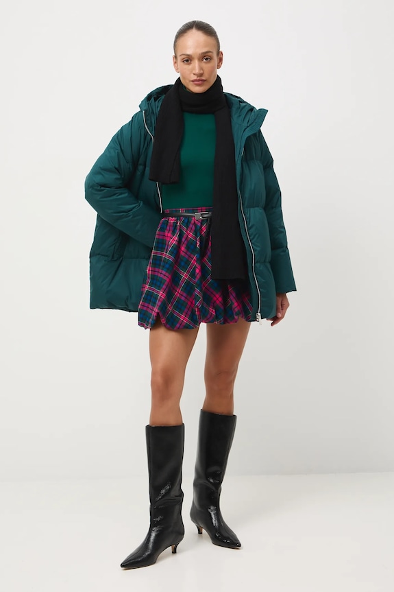 Kurtka puchowa damska pikowana RW25-KUD805 turkusowy RW25