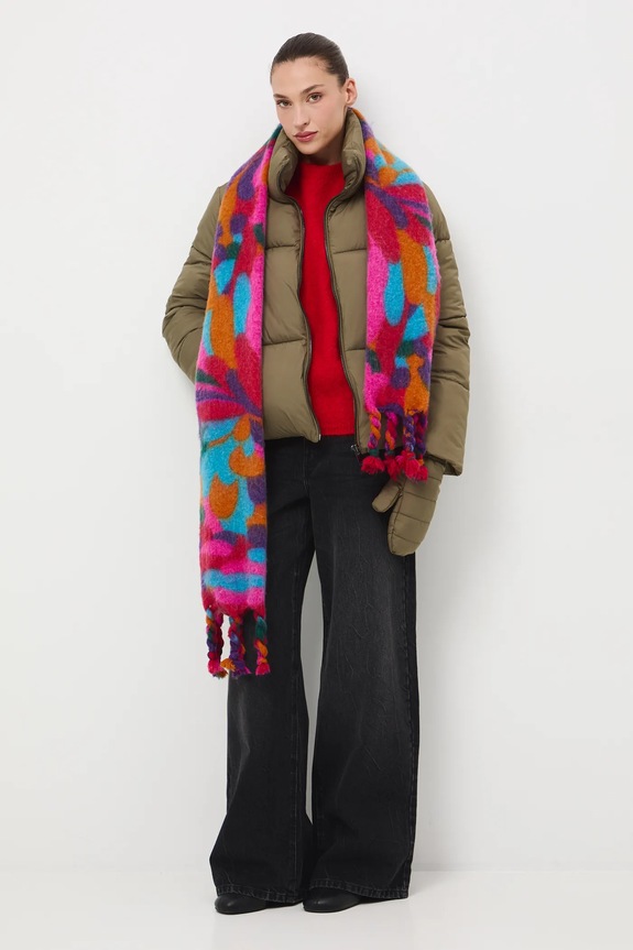 Kurtka damska pikowana z rękawiczkami z podszewką zielony RW25-KUD806