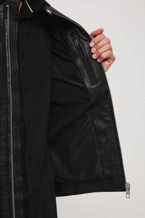 Kožená bunda bez vzoru RW25-KUM312