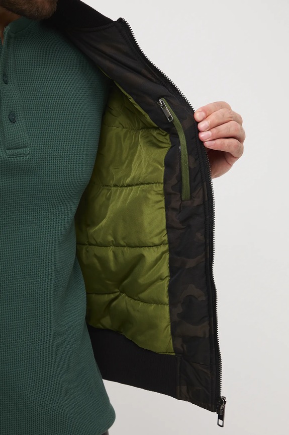 Kurtka bomber męska wzorzysta RW25-KUM602