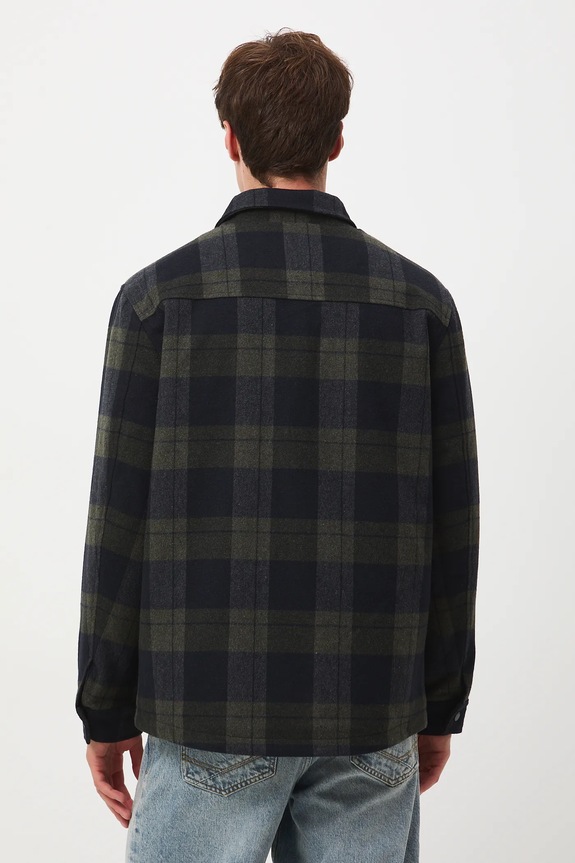 Oblečenie Košeľové sako kockovaná RW25-KUM610 zelená