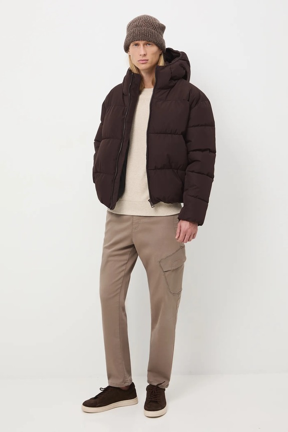 Kurtka męska ocieplana pikowana RW25-KUM800 brązowy RW25