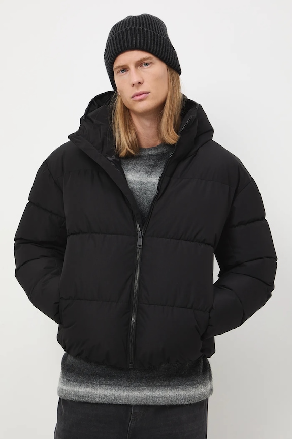 Kurtka męska ocieplana pikowana pozostałe czarny RW25-KUM800