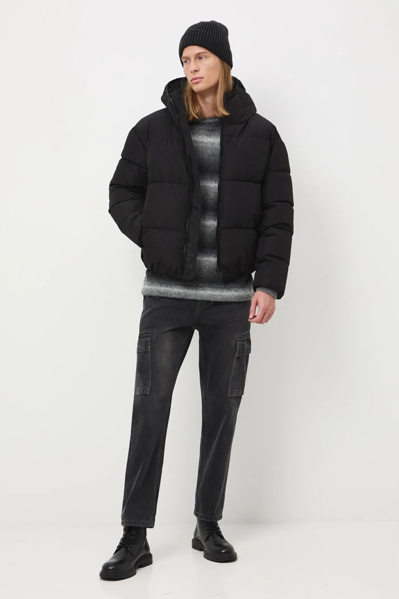 Kurtka męska ocieplana pikowana RW25-KUM800 czarny RW25