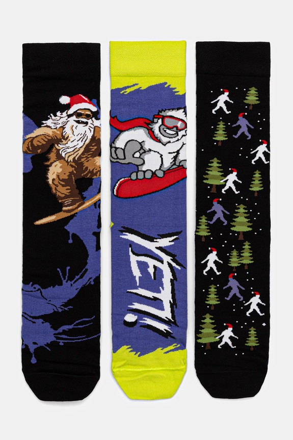 Skarpetki bawełniane męskie świąteczne (3-pack) skarpetki długie multicolor RW25-LBMA01