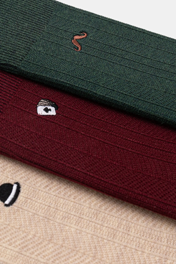 Ponožky s příměsí vlny s ozdobnou nášivkou (3-pack) RW25-LBMA04 vícebarevná RW25