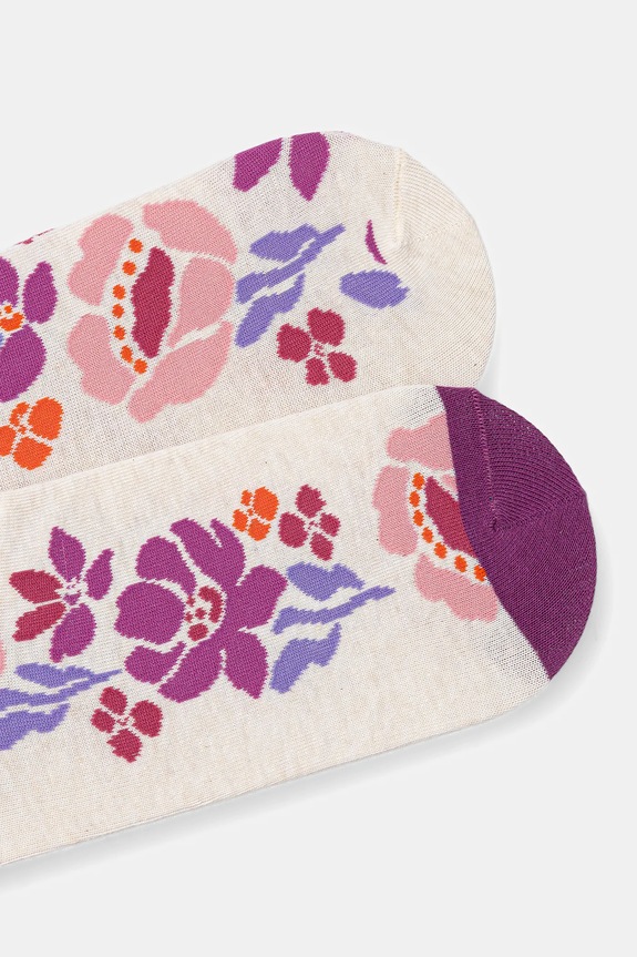Skarpetki bawełniane damskie w kwiaty (2-pack) RW25-LGD200 multicolor RW25