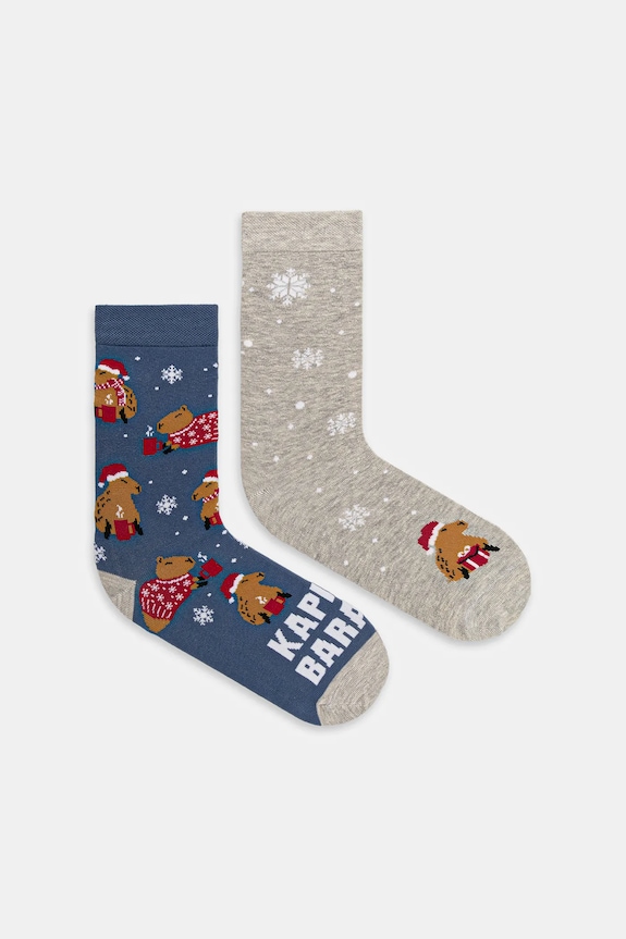 Skarpetki bawełniane damskie - Kapibara Herbaciara (2-pack) skarpetki długie multicolor RW25-LGD903