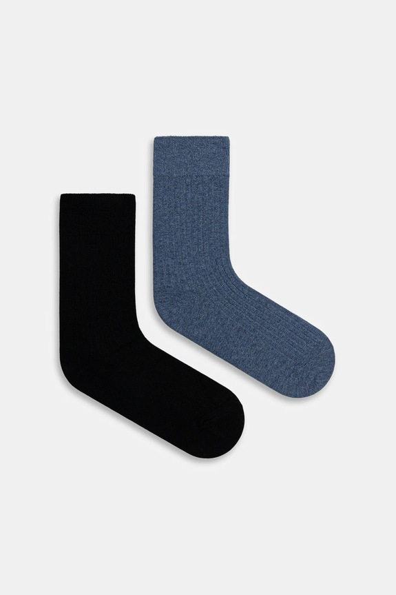 Skarpetki męskie z włóknem bambusowym prążkowane (2-pack) skarpetki długie multicolor RW25-LGM410