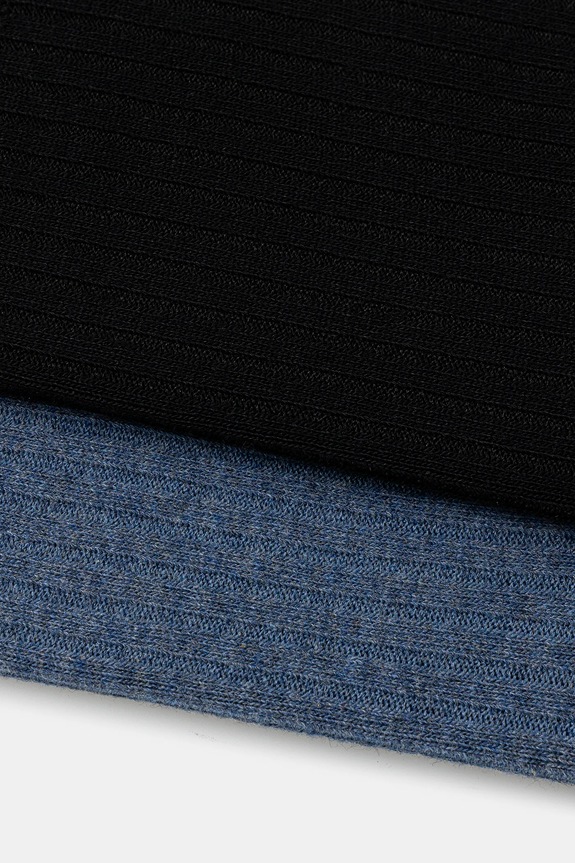 Skarpetki męskie z włóknem bambusowym prążkowane (2-pack) RW25-LGM410 multicolor RW25