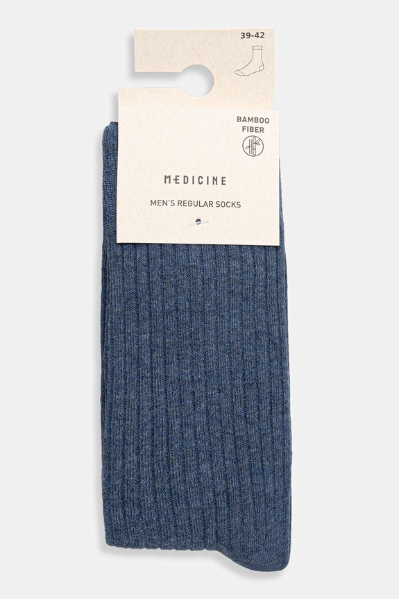 Odzież Skarpetki męskie z włóknem bambusowym prążkowane (2-pack) RW25-LGM410 multicolor