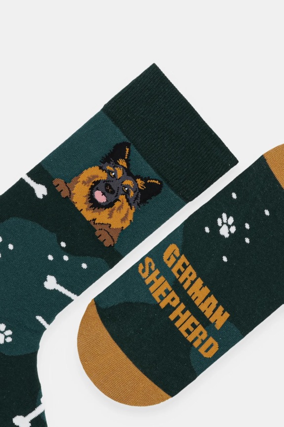 Skarpetki bawełniane męskie z okazji Dnia Psa RW25-LGM601 zielony RW25