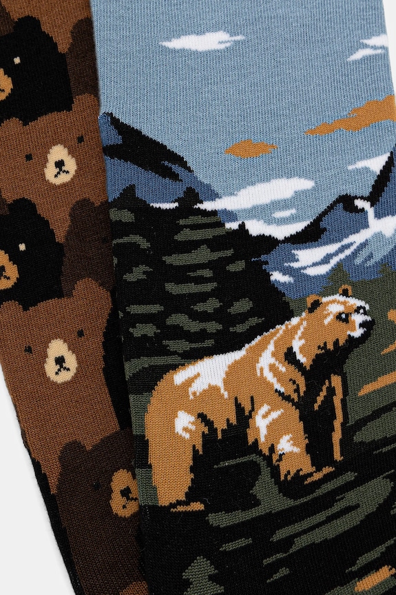 Bavlnené ponožky motív medveďa (2-pack) RW25-LGM706 viacfarebná RW25