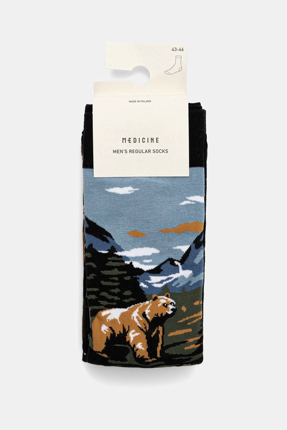 Oblečenie Bavlnené ponožky motív medveďa (2-pack) RW25-LGM706 viacfarebná