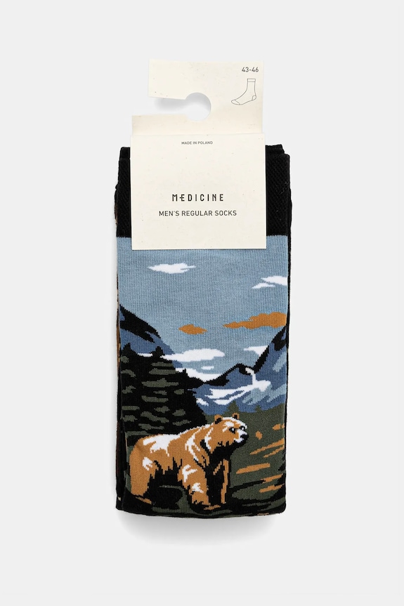 Oblečenie Bavlnené ponožky motív medveďa (2-pack) RW25-LGM706 viacfarebná