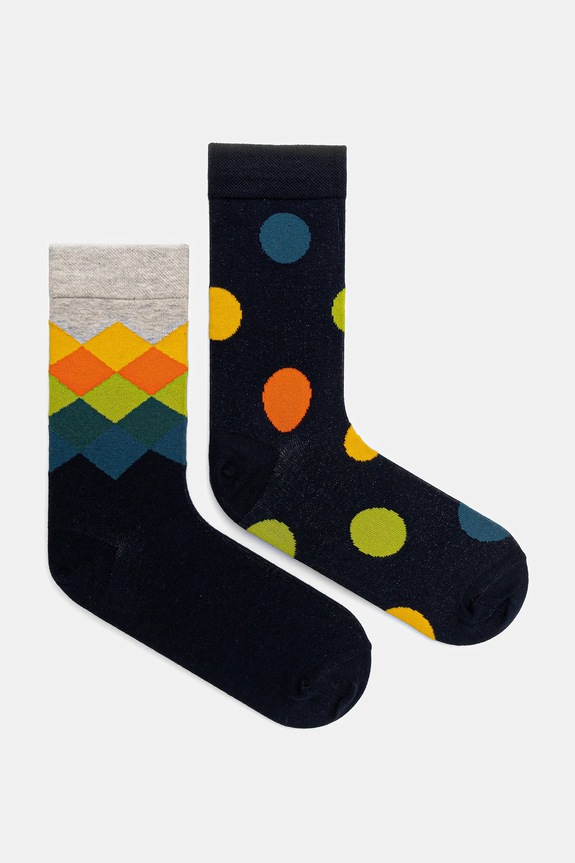 Bavlnené ponožky vzorované (2-pack) dlhé ponožky viacfarebná RW25-LGM708